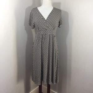 LL Bean faux wrap knit dress